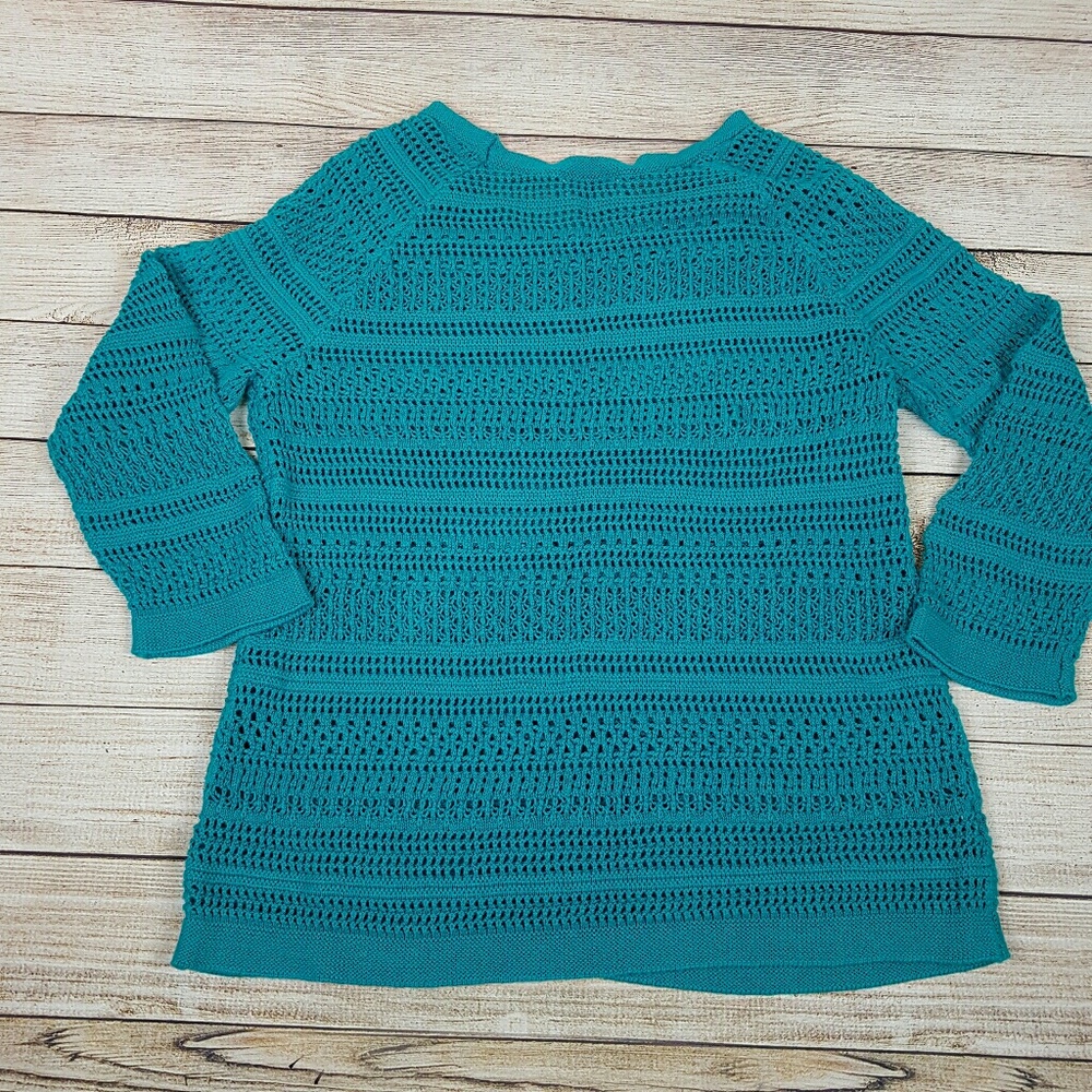 🌟B2G1 Ann Taylor LOFT Open Crochet Sweater Large